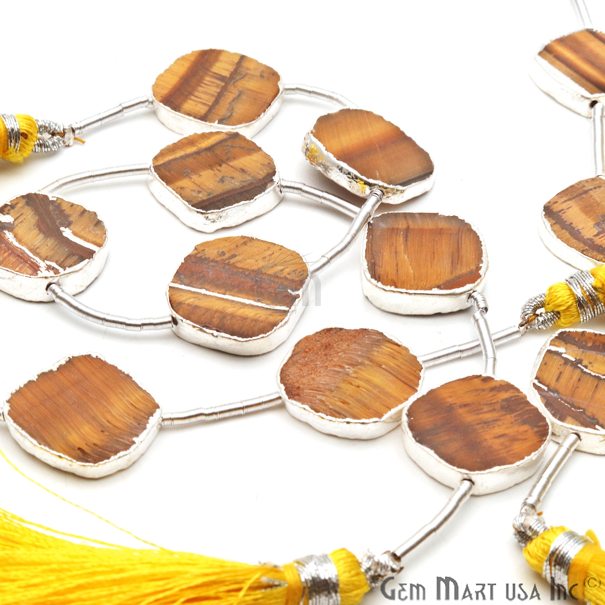 Tiger Eye Free Form 15x18mm Crafting Beads Gemstone Strands 9INCH - GemMartUSA