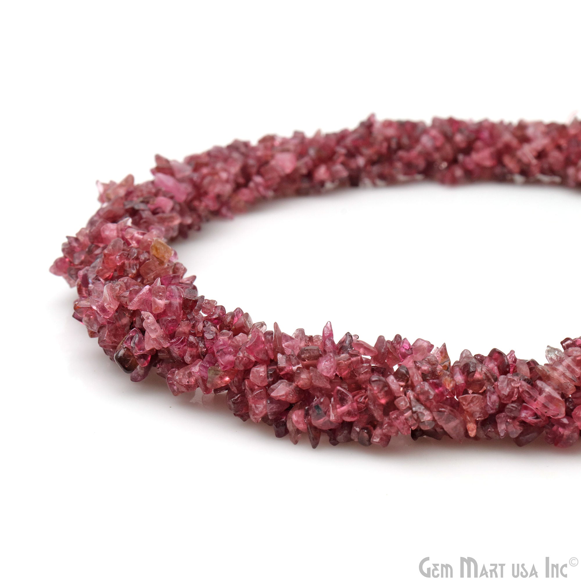 Pink Tourmaline Chips, 34Inch long Single Strand AAAmazing Quality (762227621935)