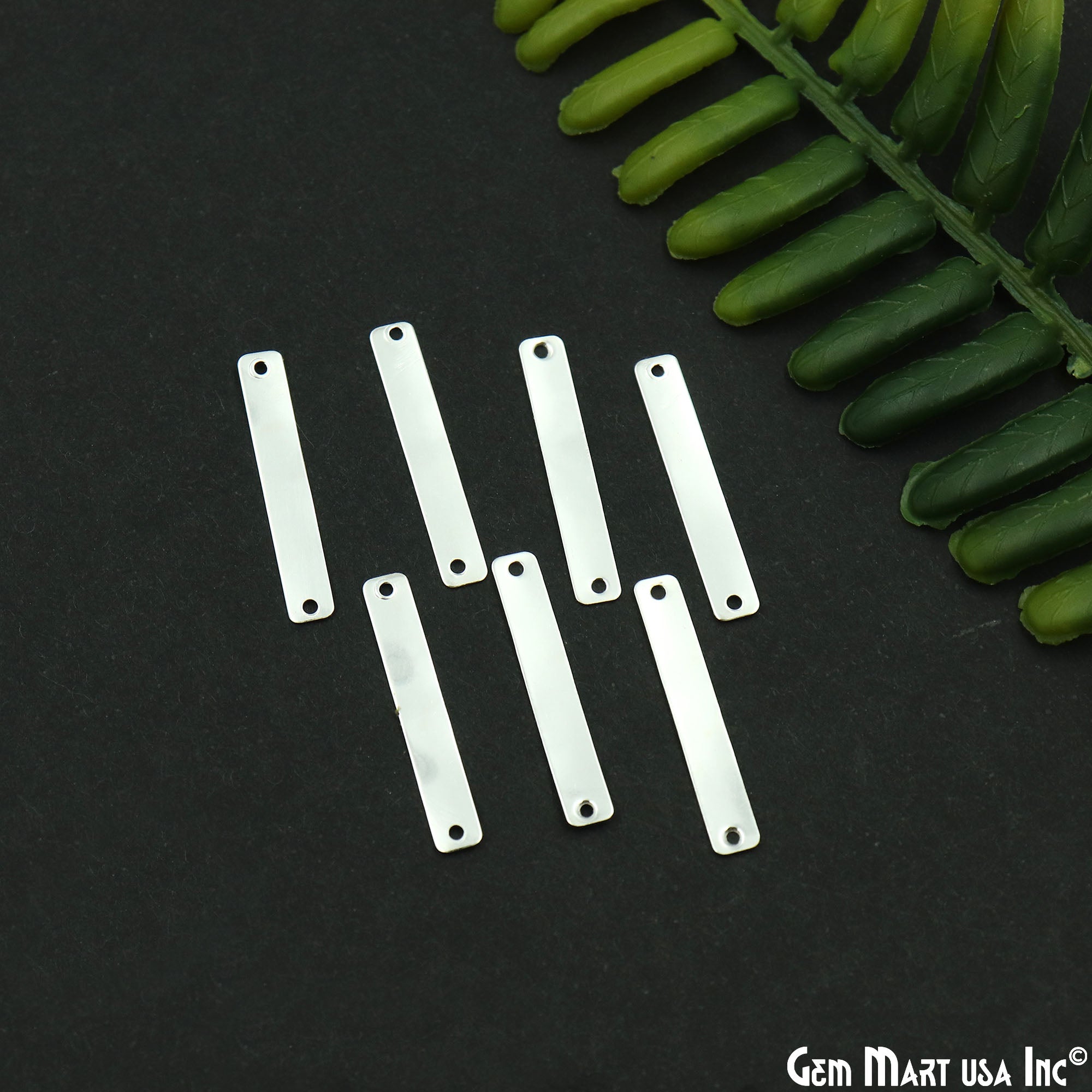 Rectangle Spacers Bar, 2 Hole Bar, 25x4mm Gold Plated Rectangle Double ...