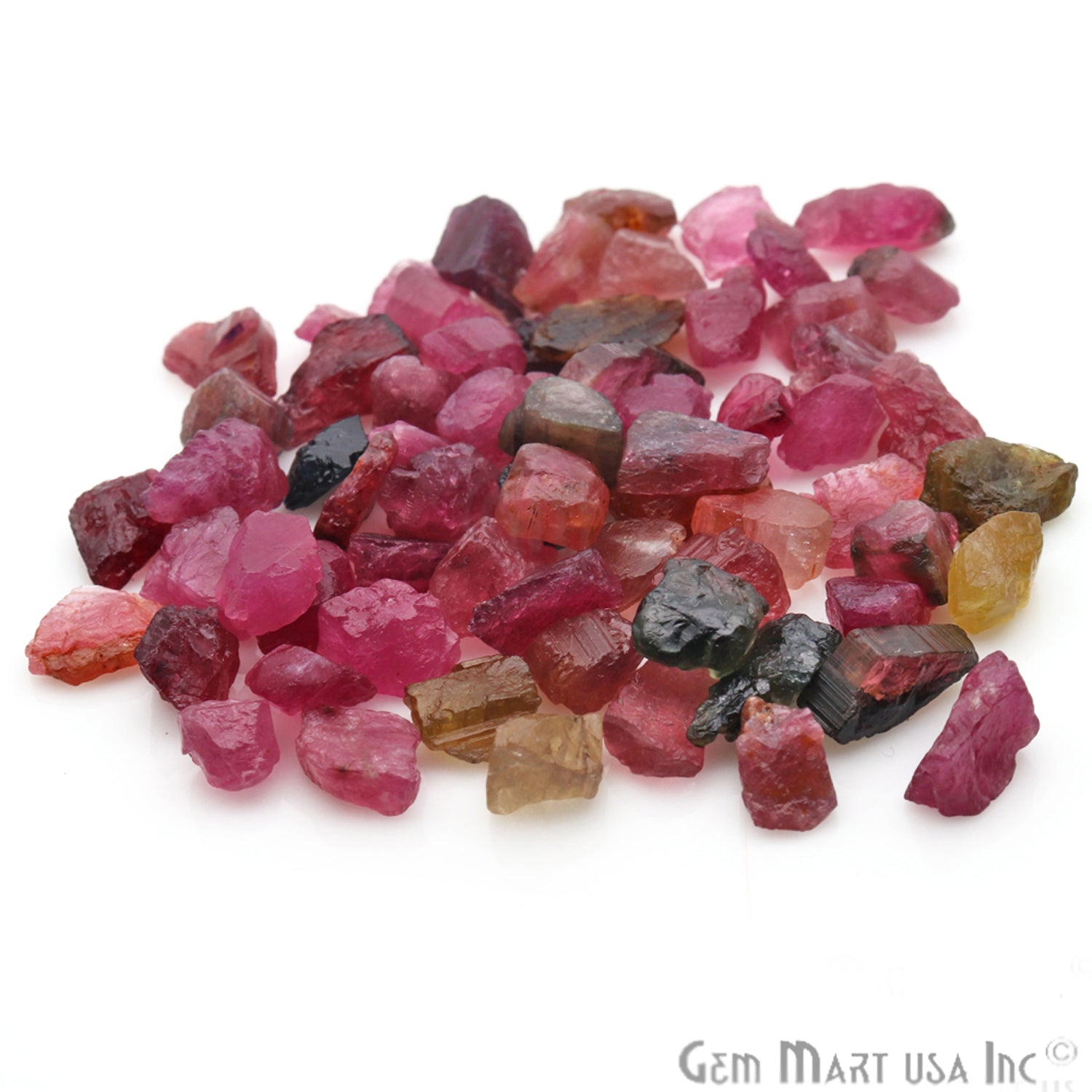 0.71oz Lot Multi Tourmaline Rough Tiny Loose Birth Gemstone - GemMartUSA