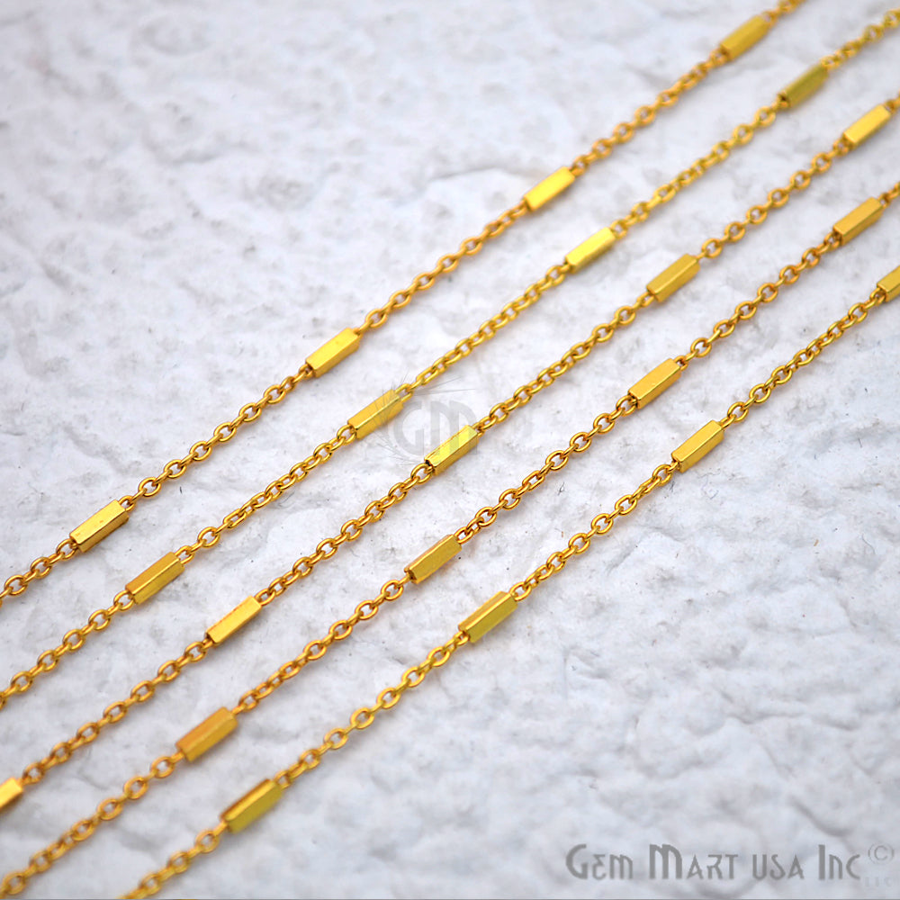 Dainty Gold Plated Wholesale DIY Jewelry Making Supplies Chains -  1.GP-30010 (5x2mm)