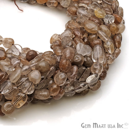 Brown Rutile 9x5mm Tumble Rondelle Beads Strands 14Inch - GemMartUSA