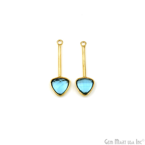 Blue Topaz 26x9mm Trillion...