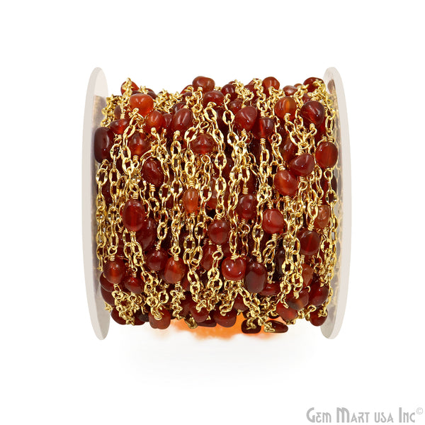 Carnelian Tumbled Beads 8x5mm...