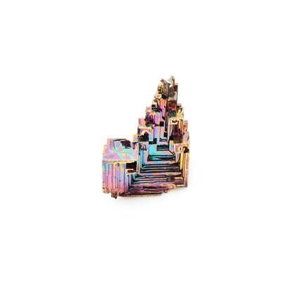 Bismuth Crystal Rainbow Bismuth XXL Crystal Cluster Display Specimen Mineral Decor Pyramid Teaching Tools Stone Educational Rock Peacock Ore