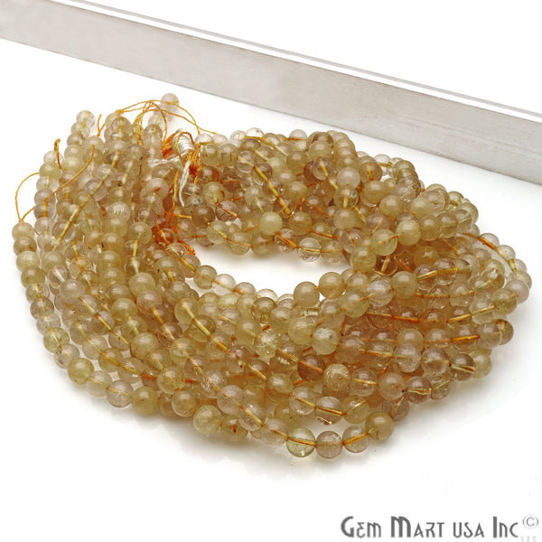Golden Rutile Rondelle Beads,...