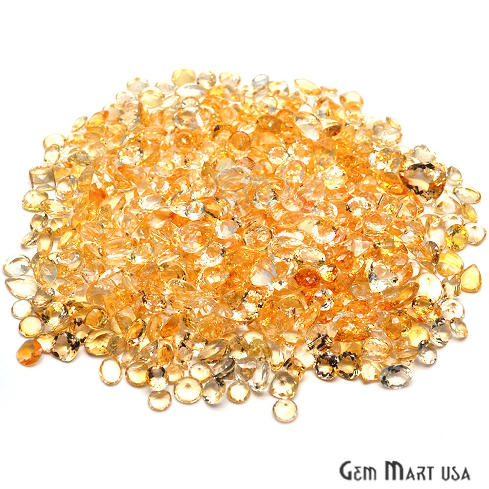 100Cts Big Size Wholesale Citrine Mix Shape 20-10mm Loose Gemstones - GemMartUSA