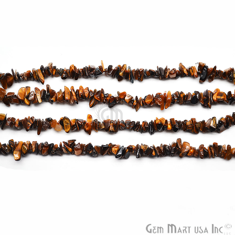 Natural Chip Beads, 34 Inch, Genuine Chip Strands, Drilled Strung Nugget Beads, 3-7mm, Polished, GemMartUSA (70001)