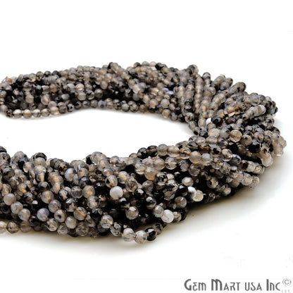 Rutile Jade 3-4mm Faceted Rondelle Beads Strands 14Inch - GemMartUSA