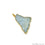 Aquamarine Free Form shape 55x33mm Gold Electroplated Gemstone Single Bail Pendant