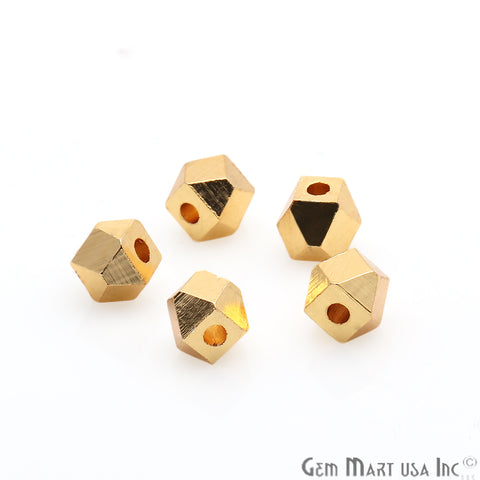 5pc Lot Hexagon Cube Charm, Tiny Cube Beads, - GemMartUSA