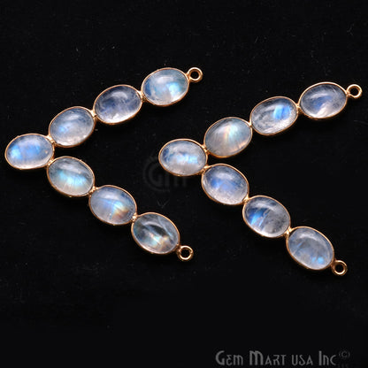 DIY Rainbow Moonstone 39x38mm Gold Plated Chandelier Finding Component - GemMartUSA