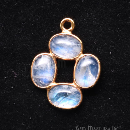 DIY Rainbow Moonstone 20x15mm Single Bail Chandelier Finding Component (Pick Your Metal) - GemMartUSA