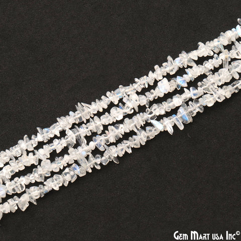 Rainbow Moonstone Drilled Nugget Chip Beads Strands 7-10mm, 34 Inch