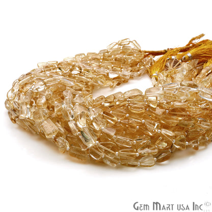 Citrine Free Form 9x7mm Tumble Beads Gemstone Strands - GemMartUSA