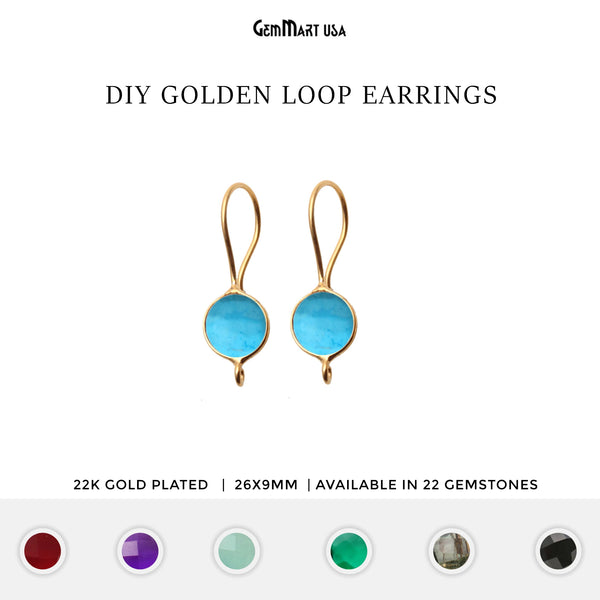 DIY Gemstone 26x9mm Gold...