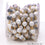 Howlite Frosted Gold Plated Wire Wrap Round Bead Jewelry Making Rosary Chain - GemMartUSA