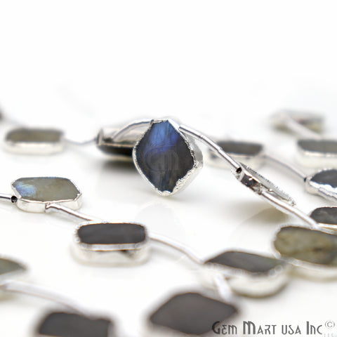 Labradorite Free Form 15x18mm Crafting Beads Gemstone Strands 9INCH - GemMartUSA