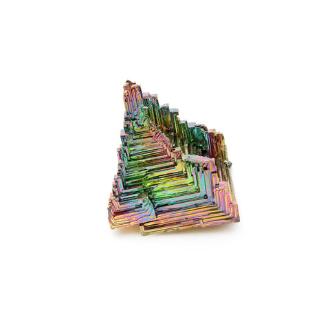 Bismuth Crystal Rainbow Bismuth XXL Crystal Cluster Display Specimen Mineral Decor Pyramid Teaching Tools Stone Educational Rock Peacock Ore