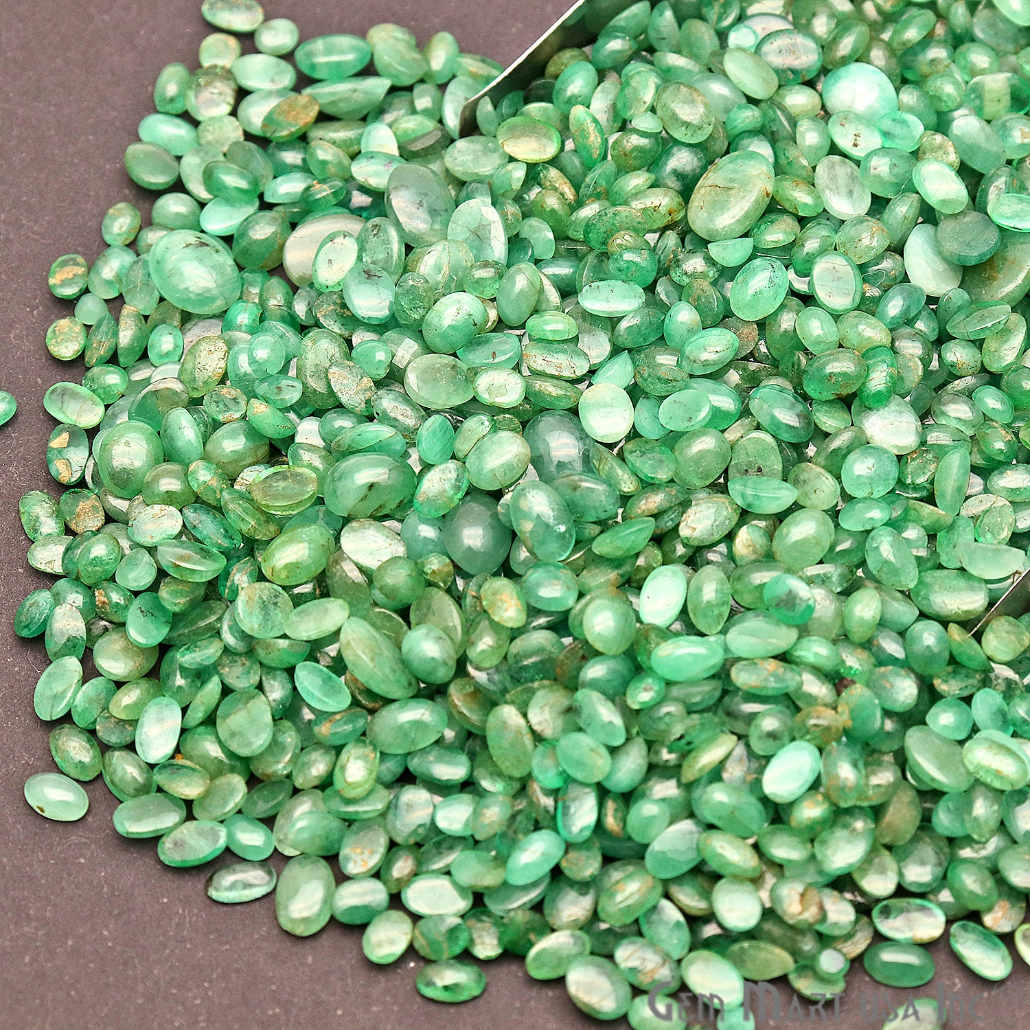 5ct Emerald Gemstone Mix Shape 6x8mm Beads Cabochons Loose Stones - GemMartUSA