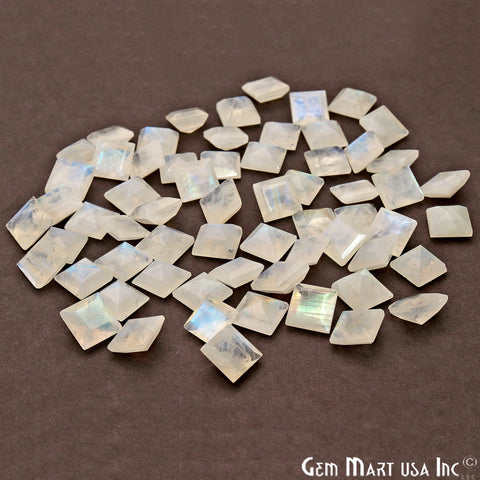 Rainbow Moonstone Square Shape 7mm Faceted Loose Gemstone - GemMartUSA