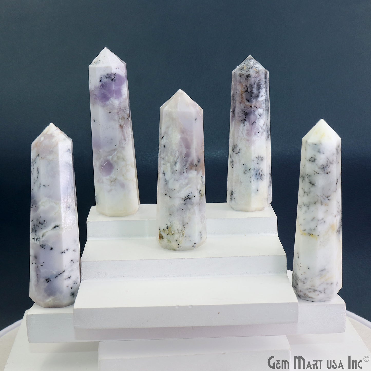 Dendrite Opal Gemstone Jumbo Tower Crystal Tower Obelisk Healing Meditation Gemstones 2-3 Inch