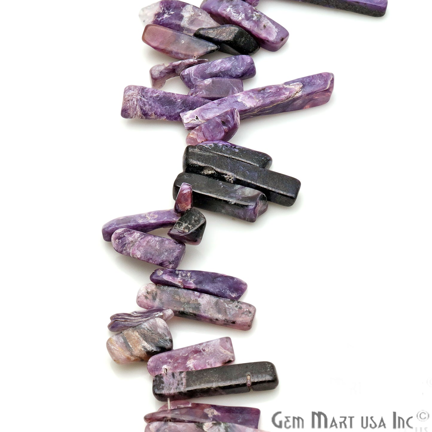 Charoite Free Form 22x7mm Crafting Beads Gemstone Strands 8INCH - GemMartUSA