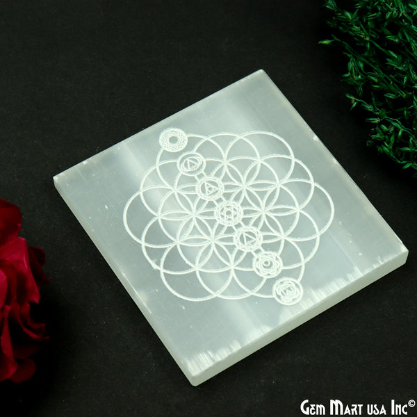 Selenite Rectangle Plate Shape...