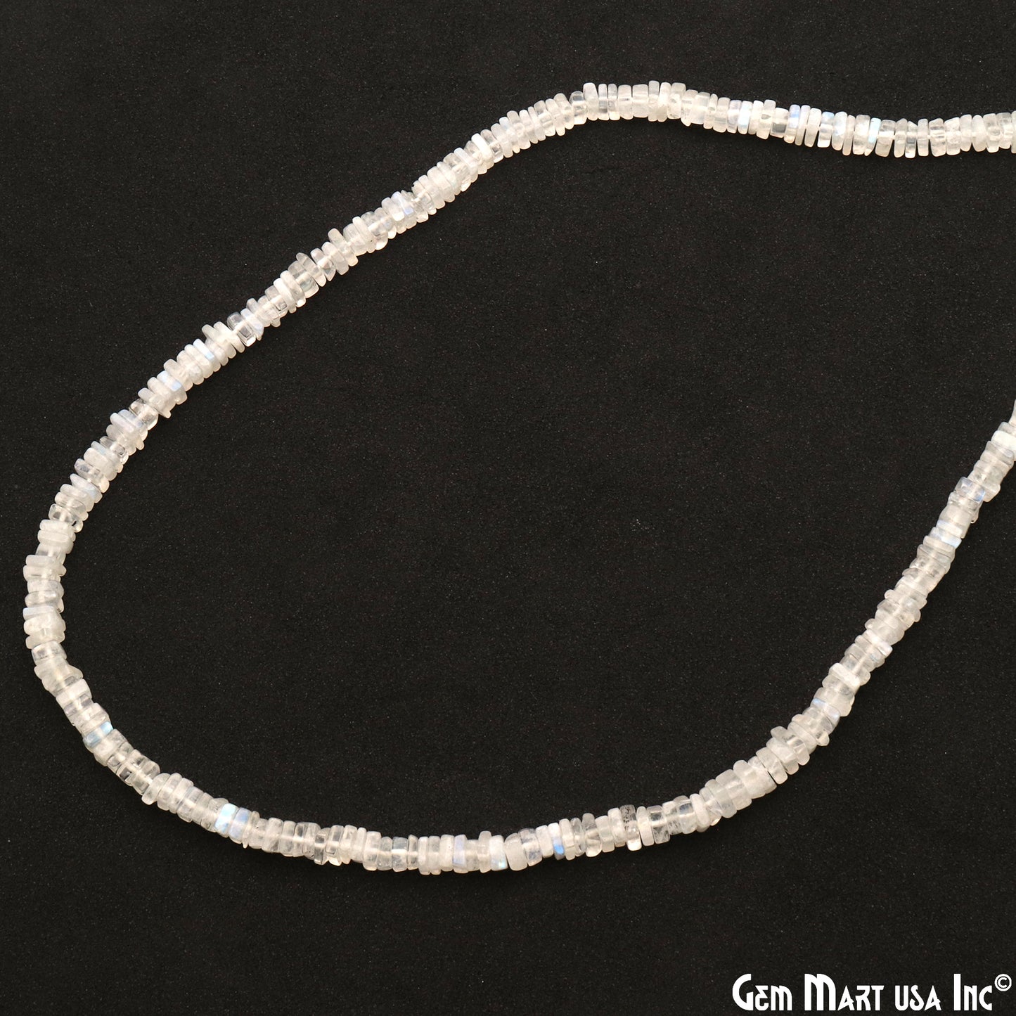 Rainbow Moonstone Box Beads, 16 Inch Gemstone Strands, Drilled Strung Briolette Beads, Box Shape, 4-5mm