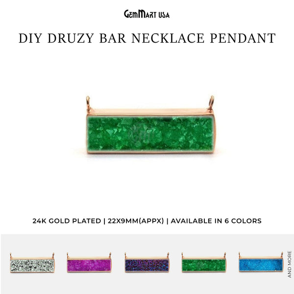 Druzy Gold Plated 22x9mm...