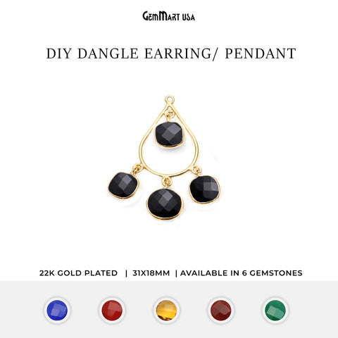 DIY Dangle 31x18mm Pear Gemstone Earring Connector