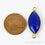 Marquise 10x20mm Double Bail Gold Bezel Gemstone Connector
