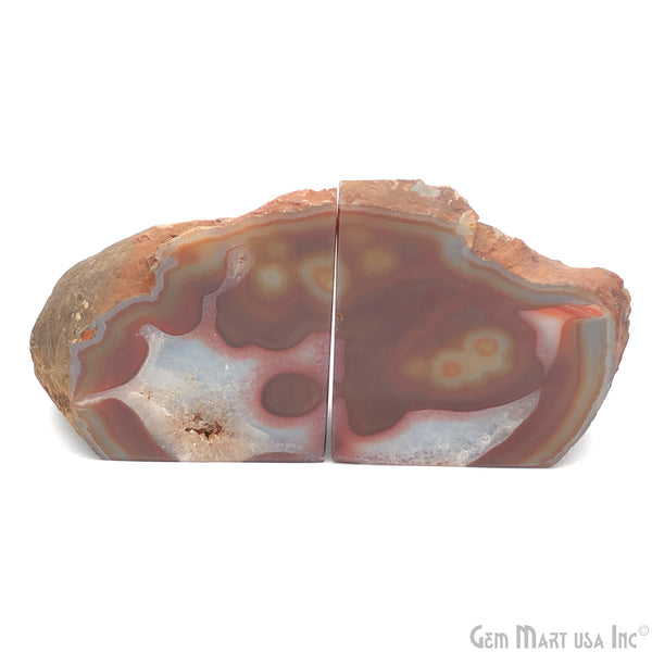 Large Geode Bookend. Red...