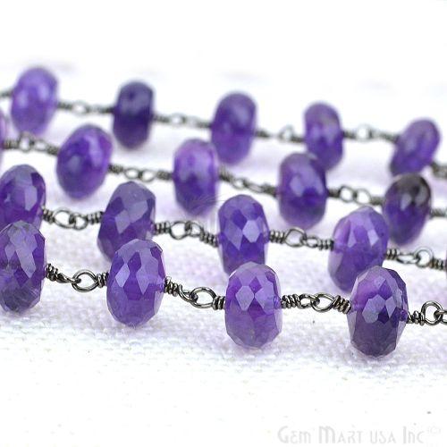 Amethyst Oxidized Wire Wrapped Beads Rosary Chains (762756333615)