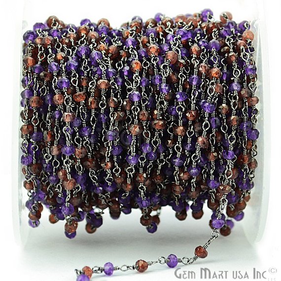 Amethyst With Garnet Beads...