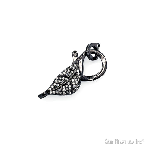 CZ Pave Lobster Clasp 32x16mm CZ Clear Micro Pave Lobster Claw Clasp