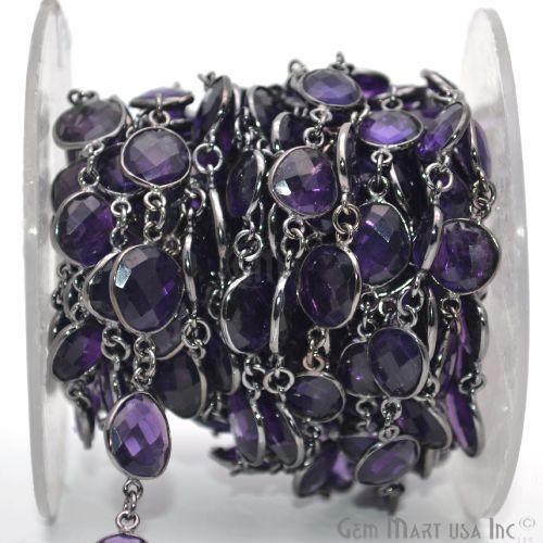 Amethyst 10mm Oxidized Continuous Connectors Link Chain (764247638063)
