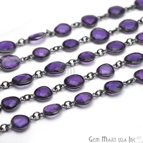 Amethyst 10mm Oxidized Continuous Connectors Link Chain (764247638063)