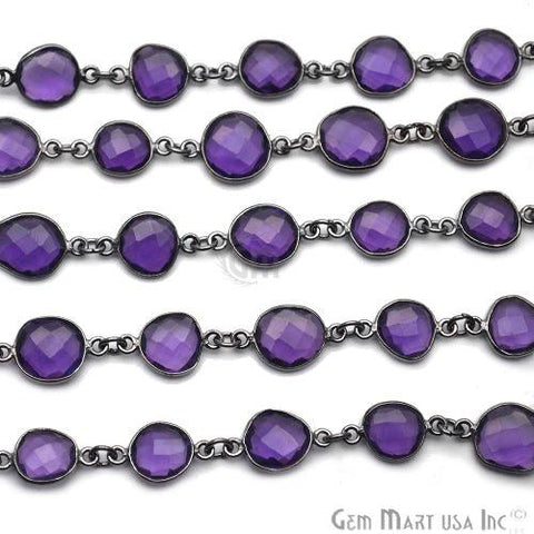 Amethyst 10mm Oxidized Continuous Connectors Link Chain (764247638063)