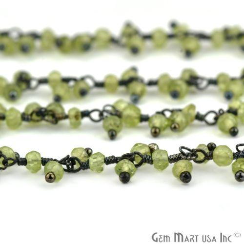 Peridot Faceted Beads Oxidized Wire Wrapped Cluster Dangle Rosary Chains (764156084271)
