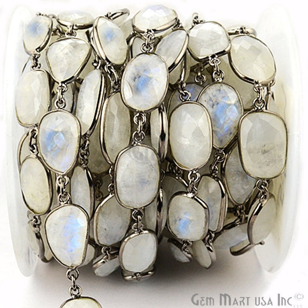 Rainbow Moonstone 15mm Oxidized...