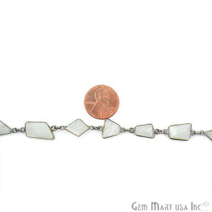 Rainbow Moonstone 10-15mm Oxidized Continuous Connector Chain (764010594351)