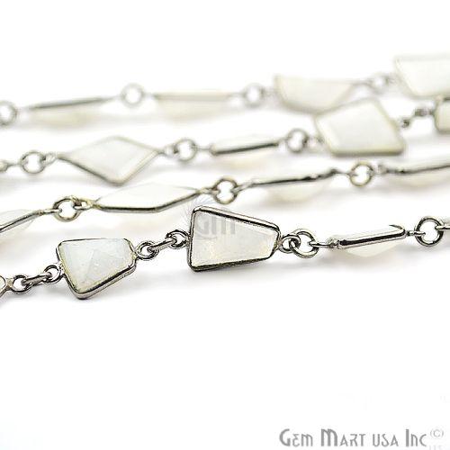 Rainbow Moonstone 10-15mm Oxidized Continuous Connector Chain (764010594351)