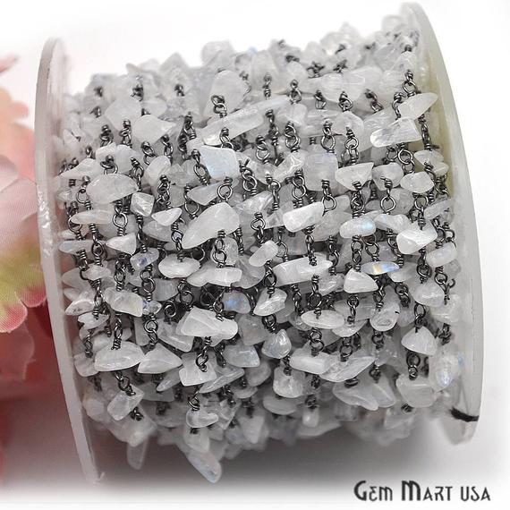 Rainbow Moonstone Nugget Chip...