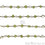 Peridot With Silver Pyrite 2.5-3mm Oxidized Wire Wrapped Rosary Chain (763607973935)