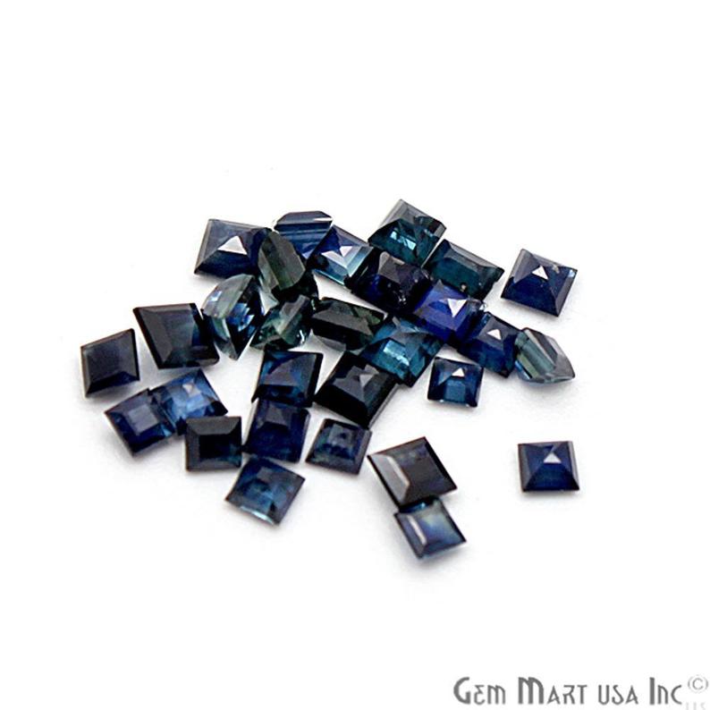 Wholesale Blue Sapphire Square Shape 2.3-3mm Loose Gemstones (Pick Your Carat) - GemMartUSA