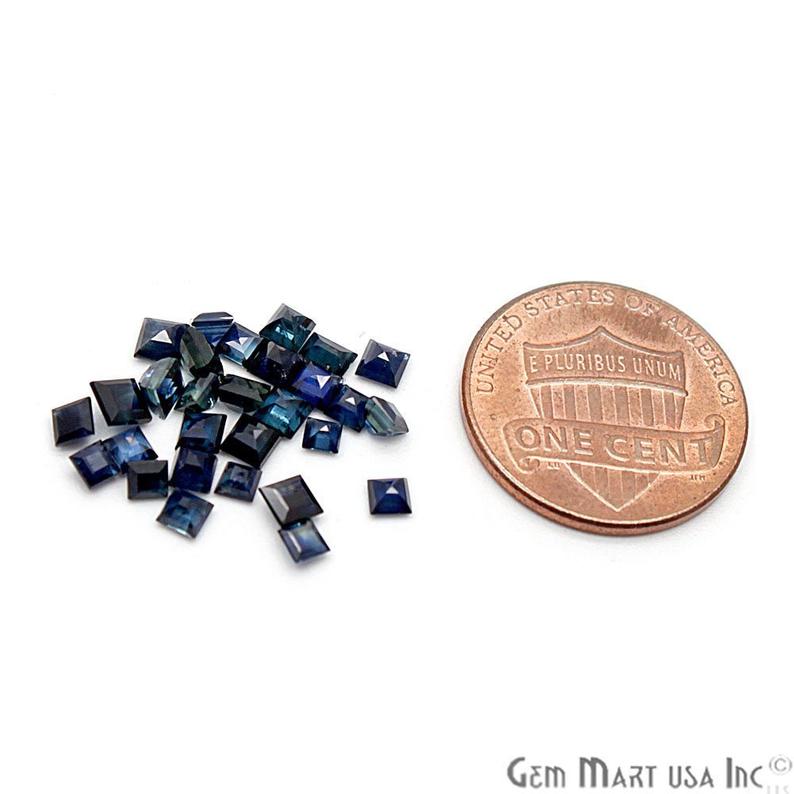 Wholesale Blue Sapphire Square Shape 2.3-3mm Loose Gemstones (Pick Your Carat) - GemMartUSA