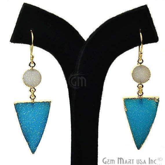 Double Druzy 62x20mm Gold...