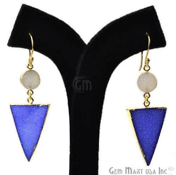 Blue & White Druzy...