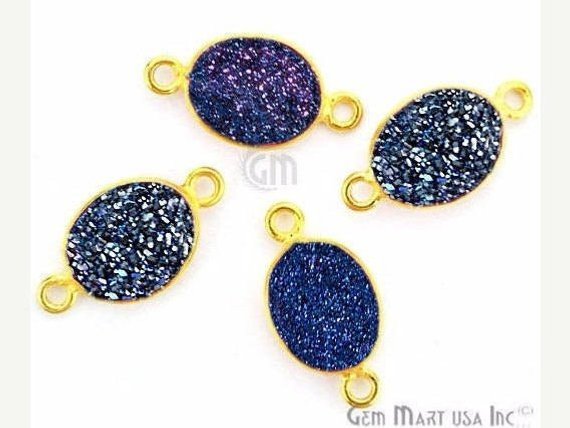 druzy connector beads, druzy connector